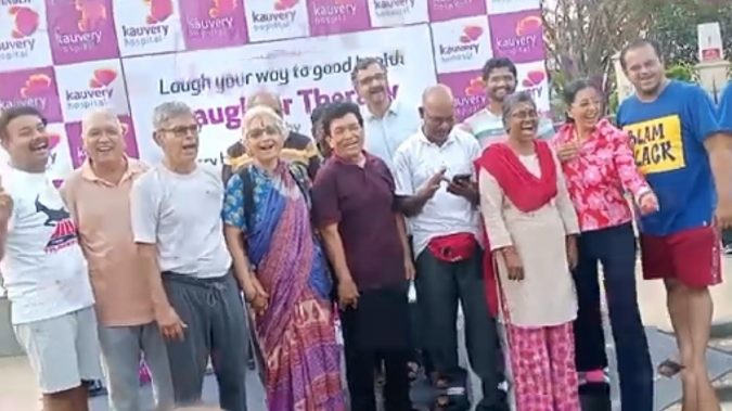 Laughter Yoga Therapy by Kauvery Hospital Alwarpet throws light on Stress Management, observing World Kidney Day