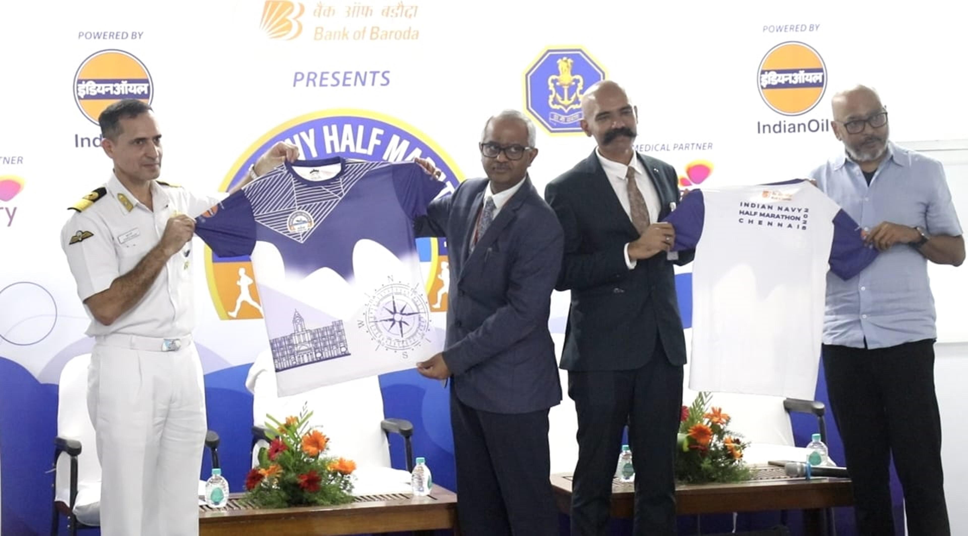 Race Day T-Shirt Unveiled for Indian Navy Half Marathon 2025 – Chennai